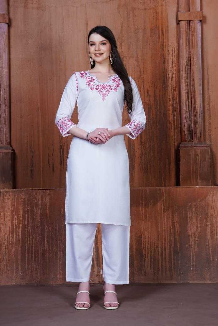 Ynf Reyon Cotton KESH528 Anokhi Kurti Wholesale Fancy Kurti Embroidered Kurtis Chikankari Kurtis Manufacturer- Kapda Export