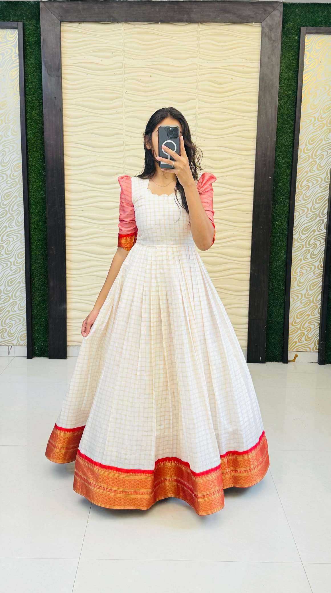 Ynf Silk Cotton RIN235 BHAVYA Gowns Plus Size Collections Wholesale Fancy Gowns Silk Gowns Simple Gowns Manufacturer- Kapda Export