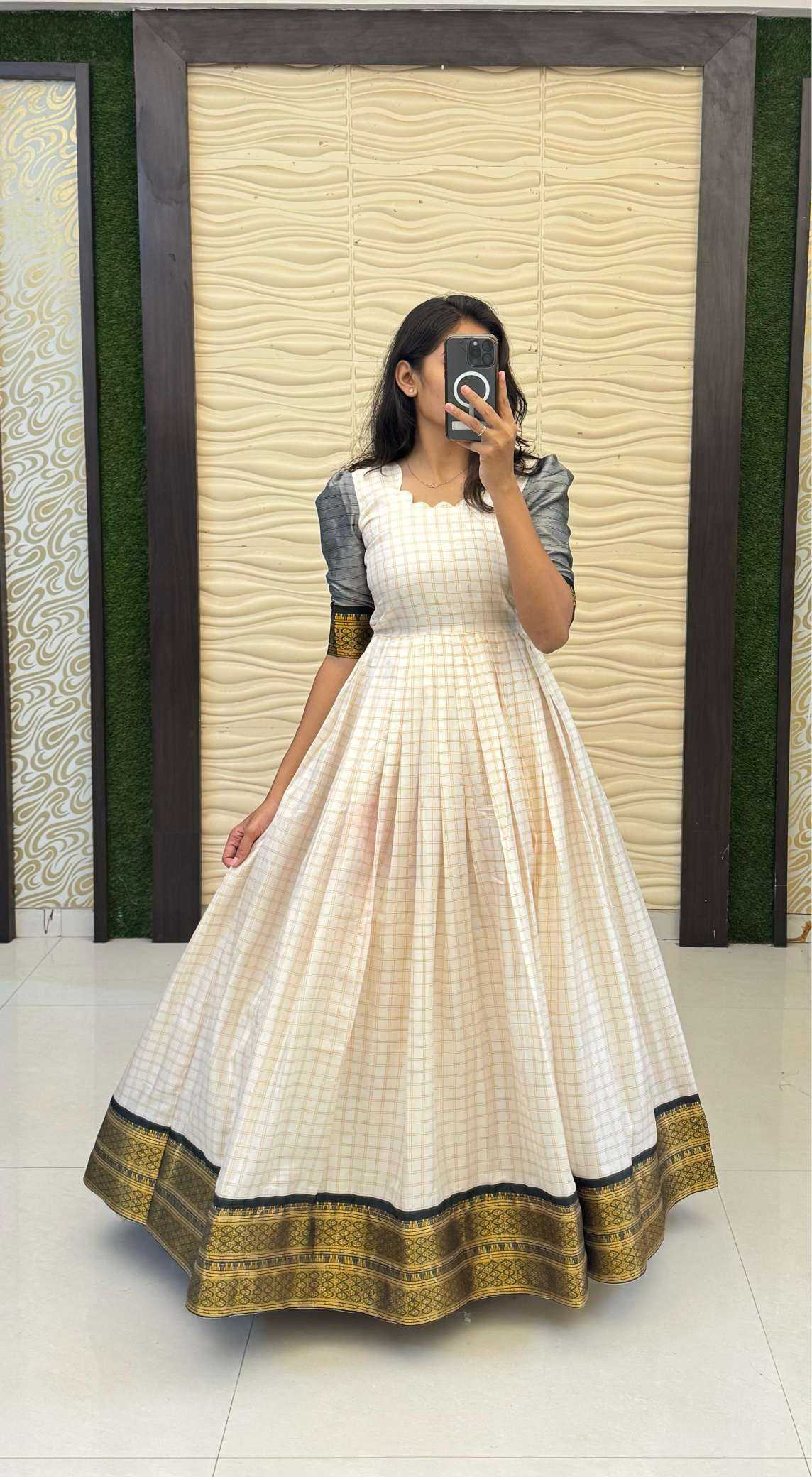 Ynf Silk Cotton RIN235 BHAVYA Gowns Plus Size Collections Wholesale Fancy Gowns Silk Gowns Simple Gowns Manufacturer- Kapda Export