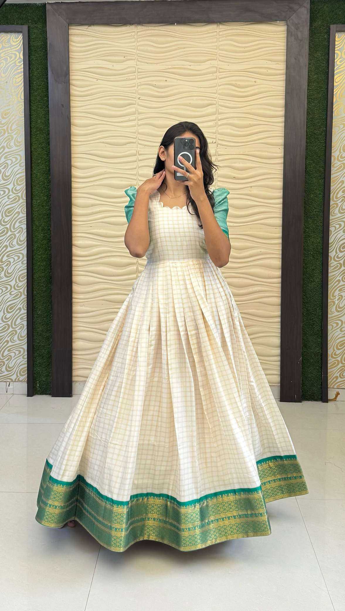 Ynf Silk Cotton RIN235 BHAVYA Gowns Plus Size Collections Wholesale Fancy Gowns Silk Gowns Simple Gowns Manufacturer- Kapda Export