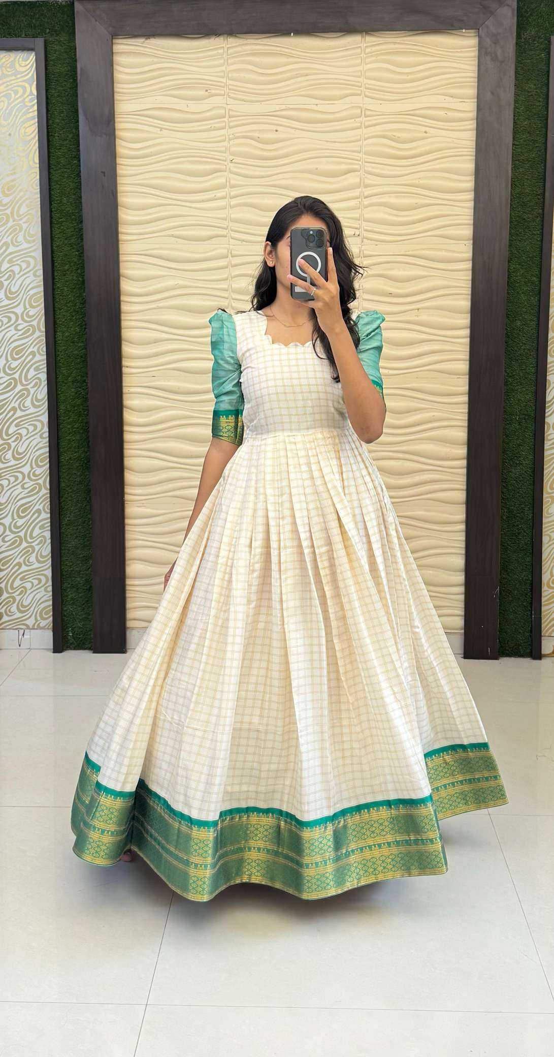 Ynf Silk Cotton RIN235 BHAVYA Gowns Plus Size Collections Wholesale Fancy Gowns Silk Gowns Simple Gowns Manufacturer- Kapda Export