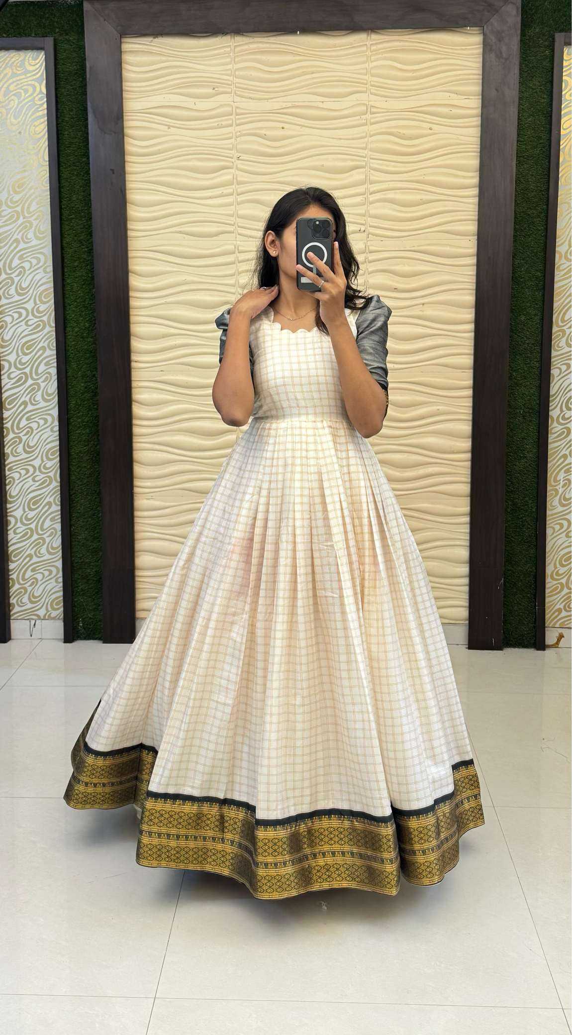 Ynf Silk Cotton RIN235 BHAVYA Gowns Plus Size Collections Wholesale Fancy Gowns Silk Gowns Simple Gowns Manufacturer- Kapda Export