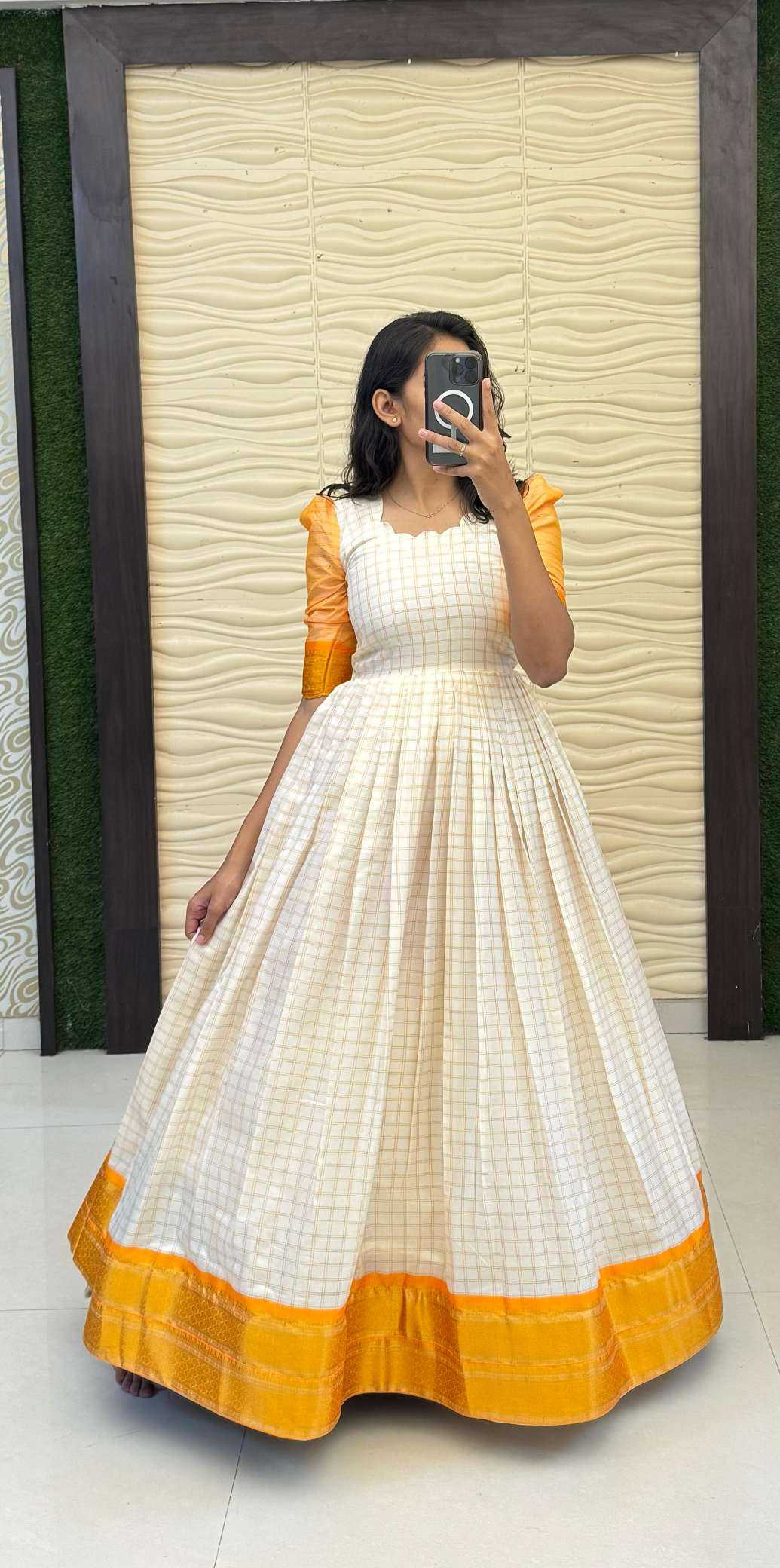 Ynf Silk Cotton RIN235 BHAVYA Gowns Plus Size Collections Wholesale Fancy Gowns Silk Gowns Simple Gowns Manufacturer- Kapda Export