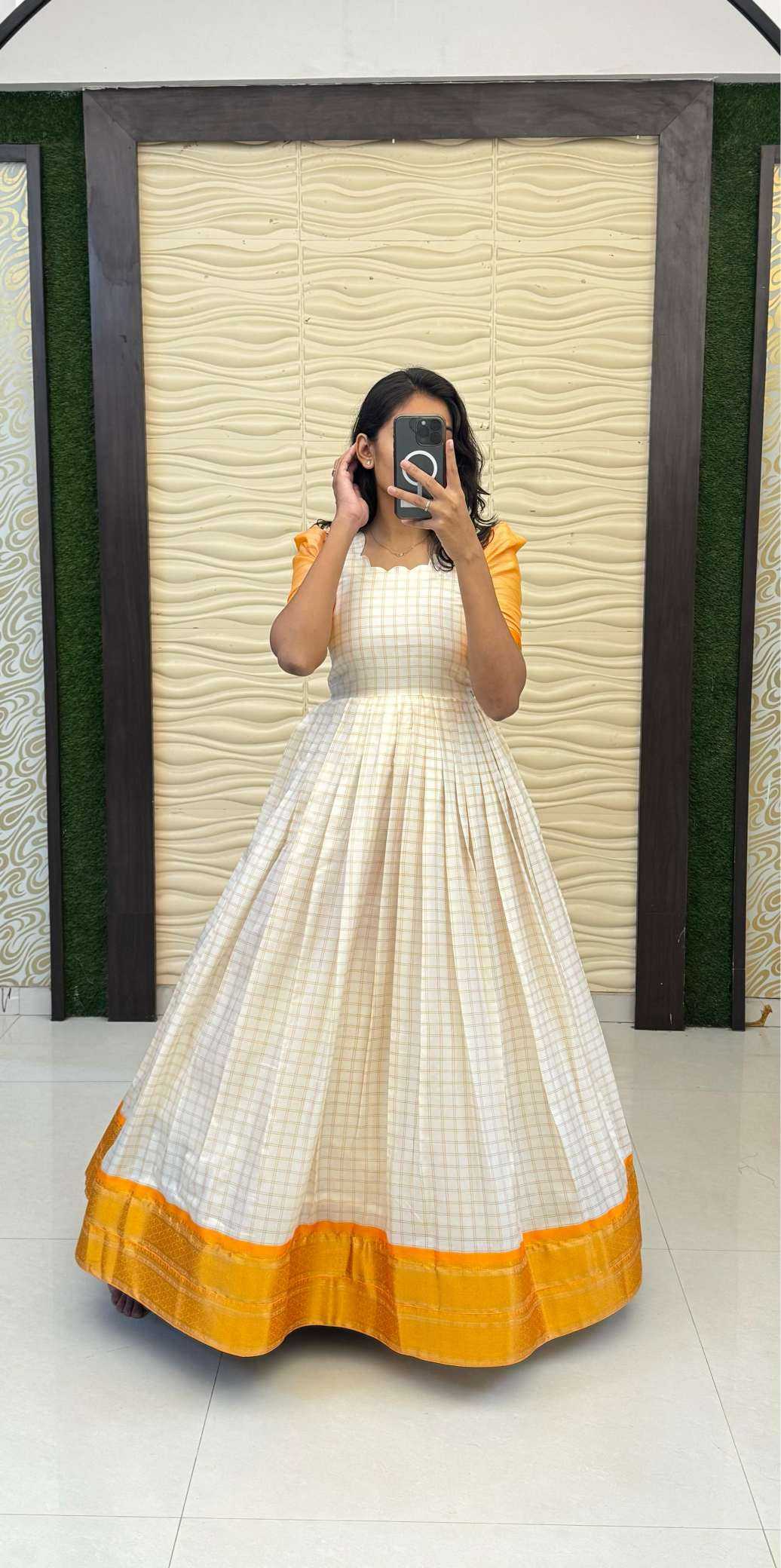 Ynf Silk Cotton RIN235 BHAVYA Gowns Plus Size Collections Wholesale Fancy Gowns Silk Gowns Simple Gowns Manufacturer- Kapda Export