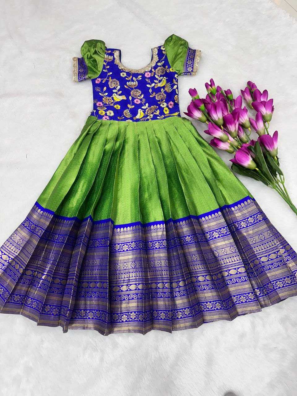 Ynf Silk RIN161 MANYA Kids Wear Wholesale Kids Gown Kids Frocks Girls Frock Manufacturer- Kapda Export
