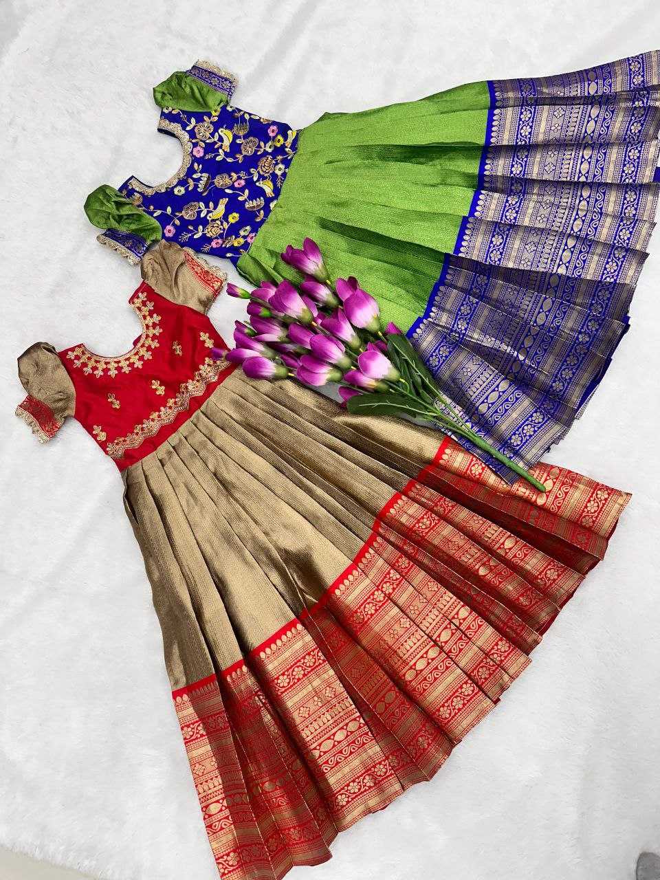 Ynf Silk RIN161 MANYA Kids Wear Wholesale Kids Gown Kids Frocks Girls Frock Manufacturer- Kapda Export
