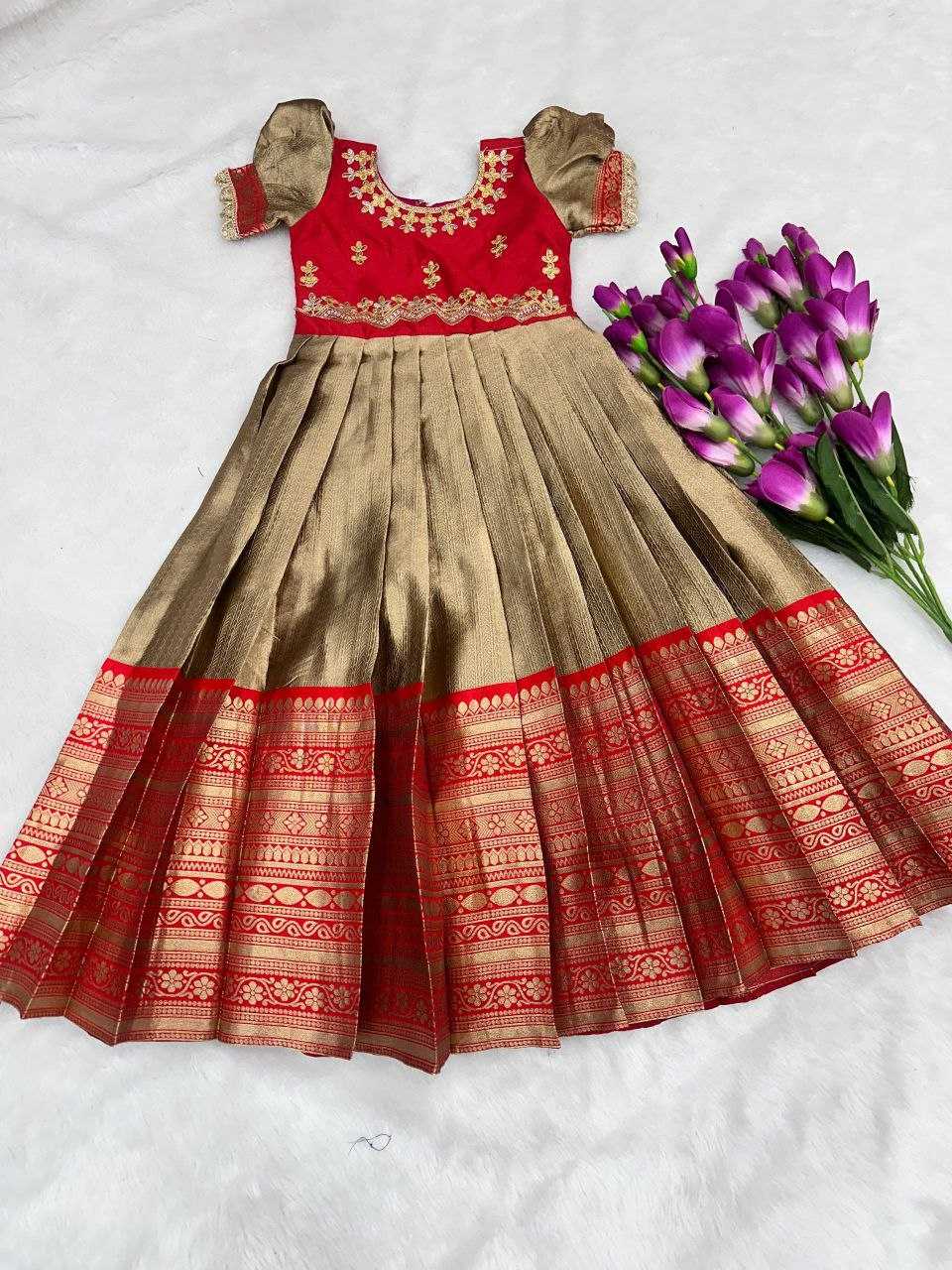 Ynf Silk RIN161 MANYA Kids Wear Wholesale Kids Gown Kids Frocks Girls Frock Manufacturer- Kapda Export