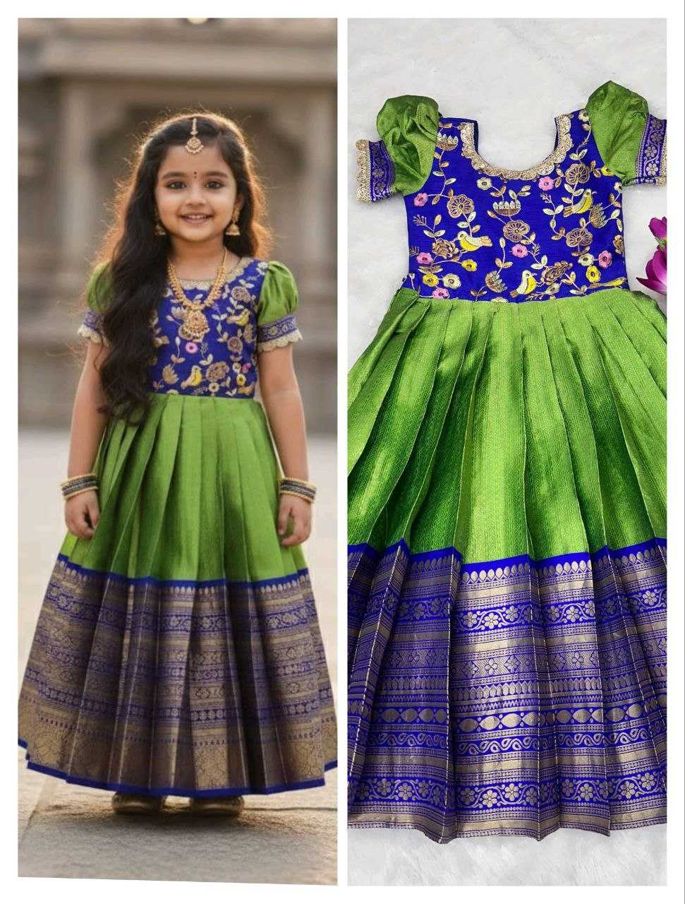 Ynf Silk RIN161 MANYA Kids Wear Wholesale Kids Gown Kids Frocks Girls Frock Manufacturer- Kapda Export