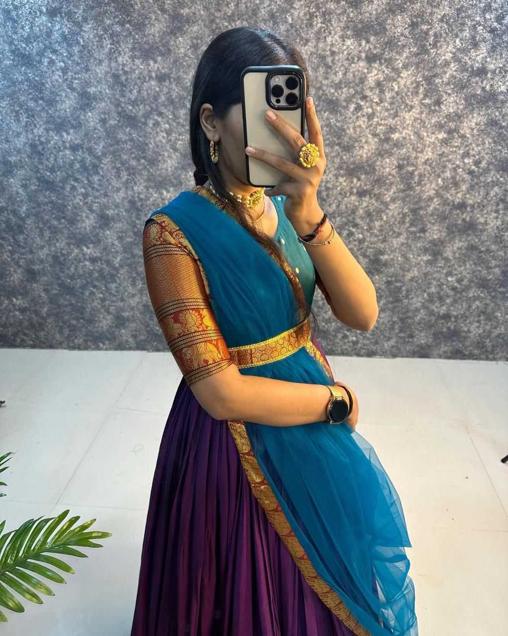 Ynf Silk RIN235 1038 Gowns Wholesale Fancy Gowns Party Gowns Simple Gowns Manufacturer- Kapda Export