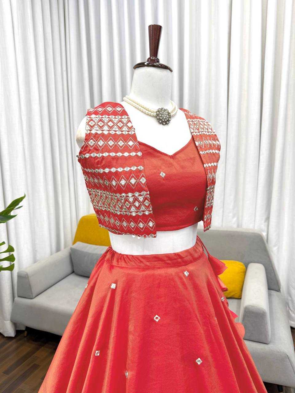 Ynf Simar silk RIN162 381 Lehengas Festive Collections Wholesale Silk Lehenga Designer Lehenga Choli Jacket Style Lehenga Manufacturer- Kapda Export