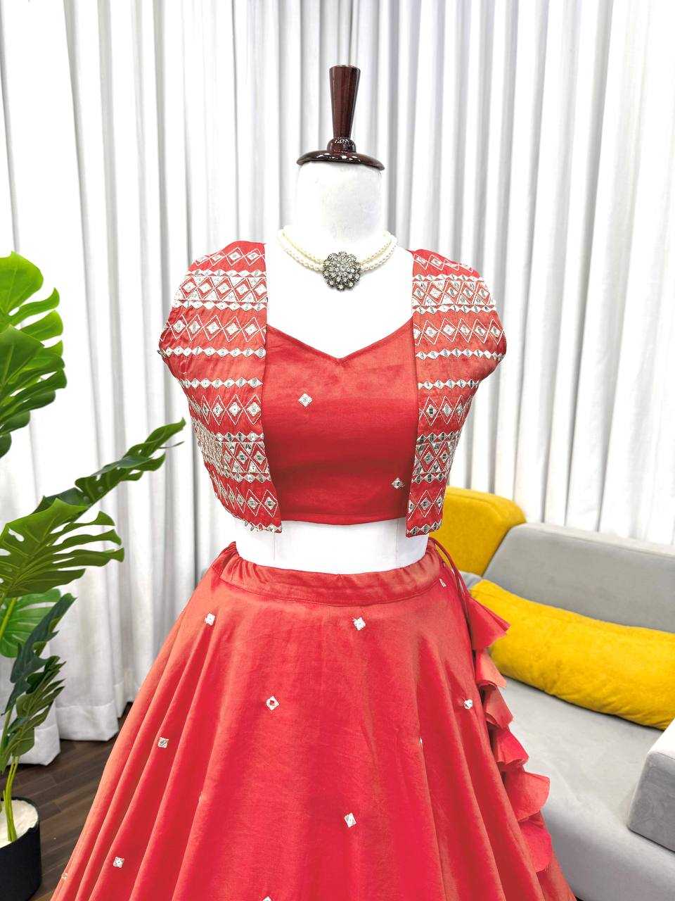 Ynf Simar silk RIN162 381 Lehengas Festive Collections Wholesale Silk Lehenga Designer Lehenga Choli Jacket Style Lehenga Manufacturer- Kapda Export