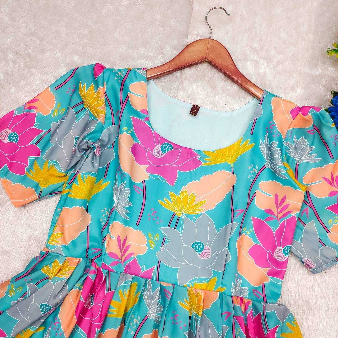 Ynf Soft Cotton KESH210 1574 Gowns Wholesale Printed Gowns Fancy Gowns Blue Gown Manufacturer- Kapda Export