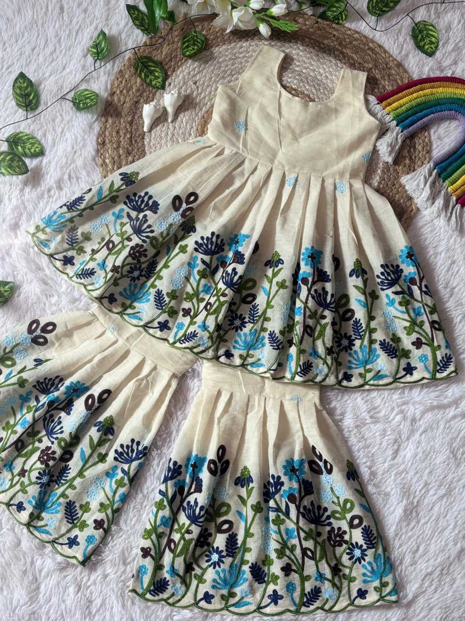 Ynf Soft Cotton RIN235 BHAVYA Kids Wear Festive Collections Wholesale Kids Sharara Girls Cotton Frocks Kids Festive Wear Manufacturer- Kapda Export