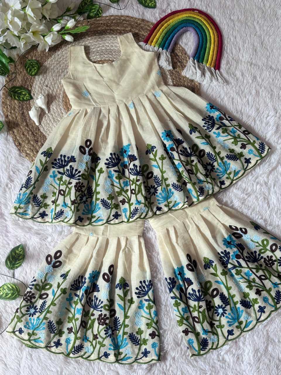 Ynf Soft Cotton RIN235 BHAVYA Kids Wear Festive Collections Wholesale Kids Sharara Girls Cotton Frocks Kids Festive Wear Manufacturer- Kapda Export