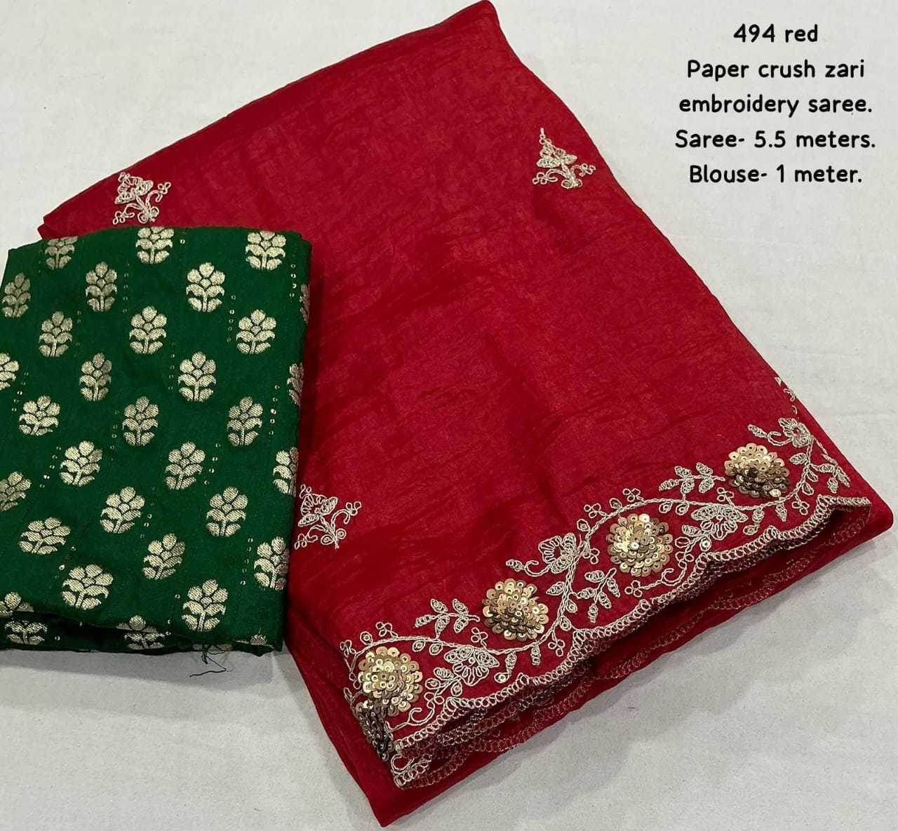 Ynf Soft Gold Crush KESH433 493 Sarees Festive Collections Wholesale Embroidered Sarees Red Sarees Zari Sarees Manufacturer- Kapda Export