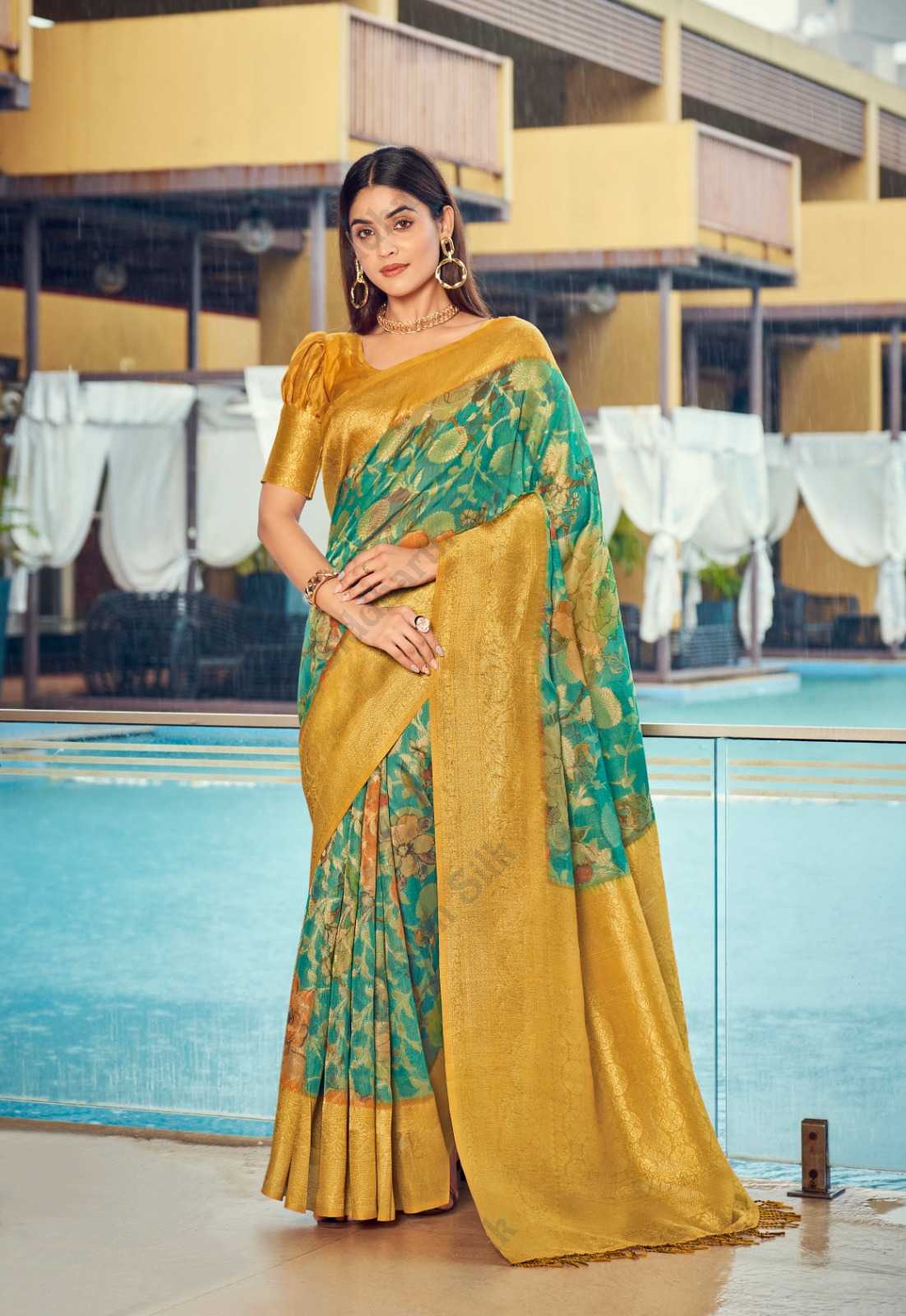 Ynf Soft Gold Crush RIN203 KANTARA Silk Sarees Wholesale Banarasi Silk Sarees Heavy Silk Sarees Soft Silk Sarees Manufacturer- Kapda Export