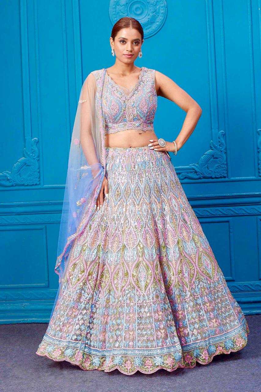 Ynf Soft Net KESH528 1058 Lehengas Wholesale Bridal Lehenga Embroidered Lehenga Mirror Work Lehenga Sequins Lehenga Lehenga With Cancan Manufacturer- Kapda Export