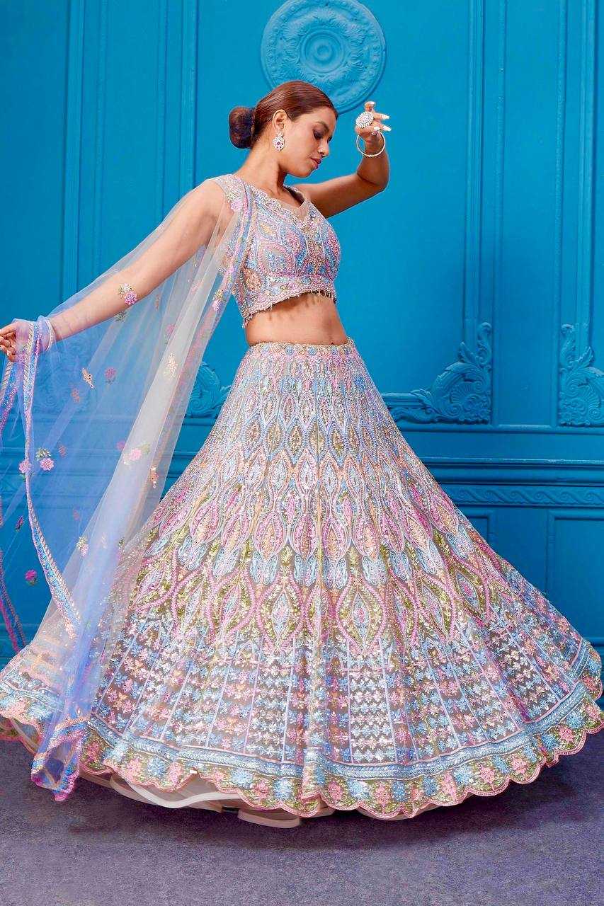 Ynf Soft Net KESH528 1058 Lehengas Wholesale Bridal Lehenga Embroidered Lehenga Mirror Work Lehenga Sequins Lehenga Lehenga With Cancan Manufacturer- Kapda Export