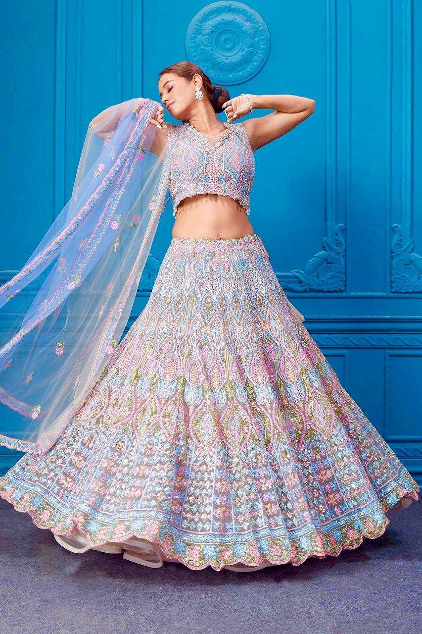 Ynf Soft Net KESH528 1058 Lehengas Wholesale Bridal Lehenga Embroidered Lehenga Mirror Work Lehenga Sequins Lehenga Lehenga With Cancan Manufacturer- Kapda Export