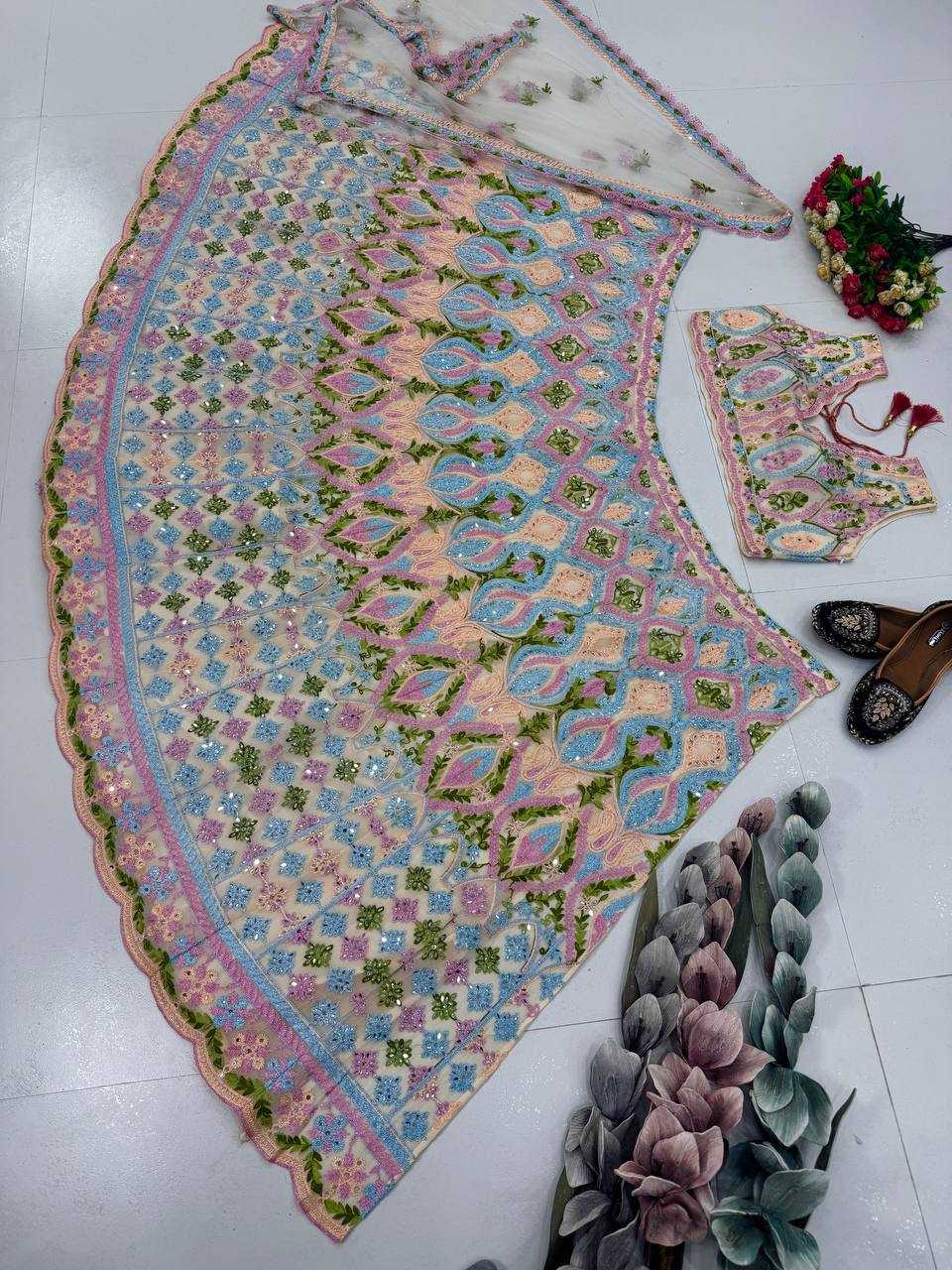 Ynf Soft Net KESH528 1058 Lehengas Wholesale Bridal Lehenga Embroidered Lehenga Mirror Work Lehenga Sequins Lehenga Lehenga With Cancan Manufacturer- Kapda Export