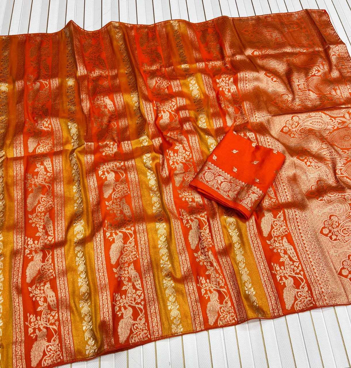Ynf Tissue Silk RIN225 1007 Sarees Festive Collections Wholesale Tissue Silk Saree Nylon Sarees Sarees With Blouse Manufacturer- Kapda Export