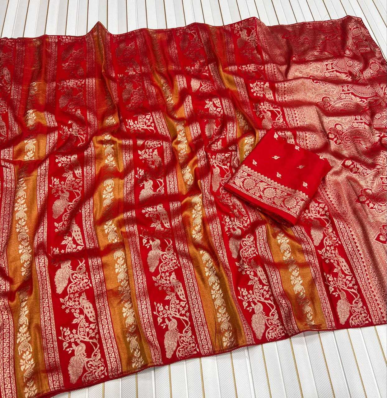 Ynf Tissue Silk RIN225 1007 Sarees Festive Collections Wholesale Tissue Silk Saree Nylon Sarees Sarees With Blouse Manufacturer- Kapda Export