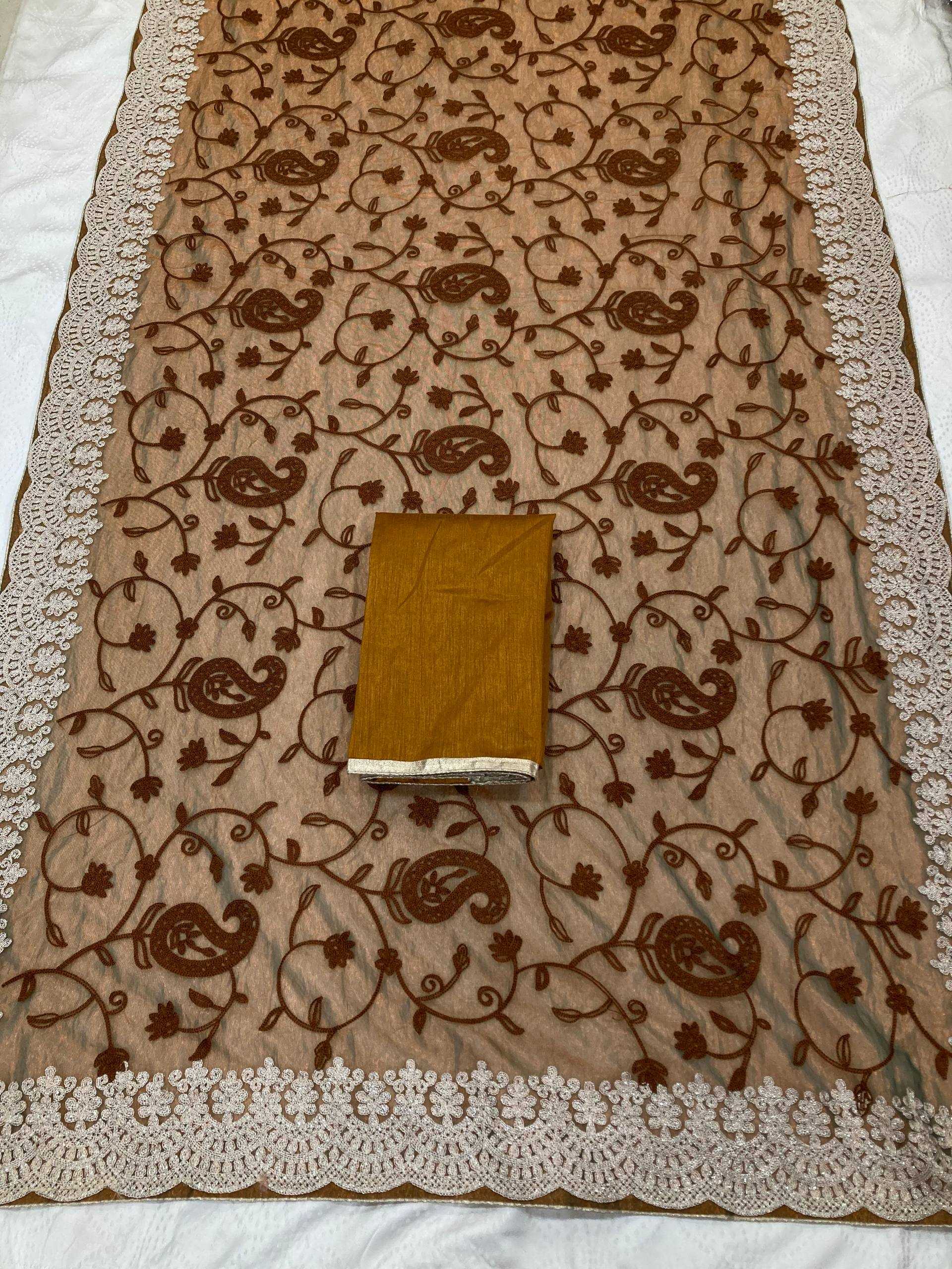 Ynf Twill Net RIN188 Ridhhi Sidhhi Sarees Wholesale Party Wear Sarees Fancy Sarees Chikan Sarees Manufacturer- Kapda Export