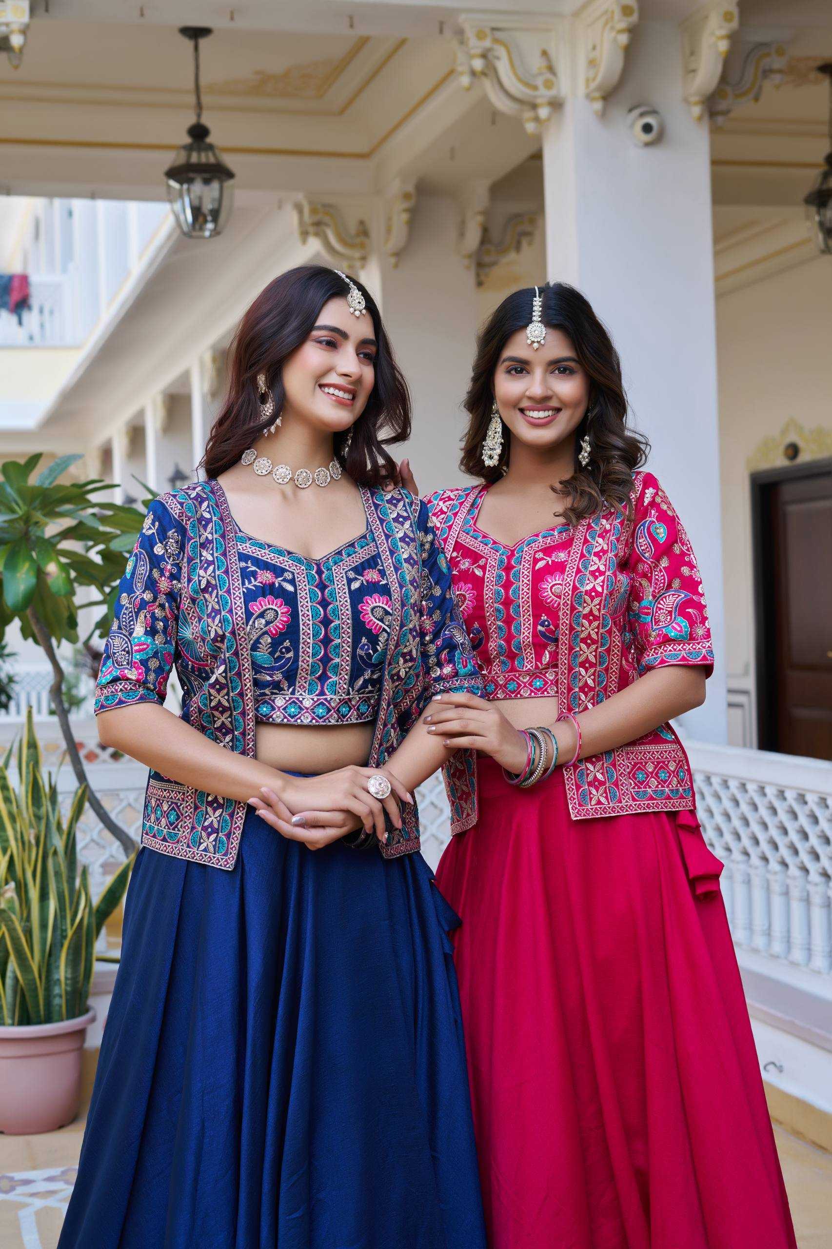 Ynf Vichitra Silk KESH498 142 Lehengas Wholesale Fancy Lehenga Celebrity Lehenga Jacket Style Lehenga Manufacturer- Kapda Export