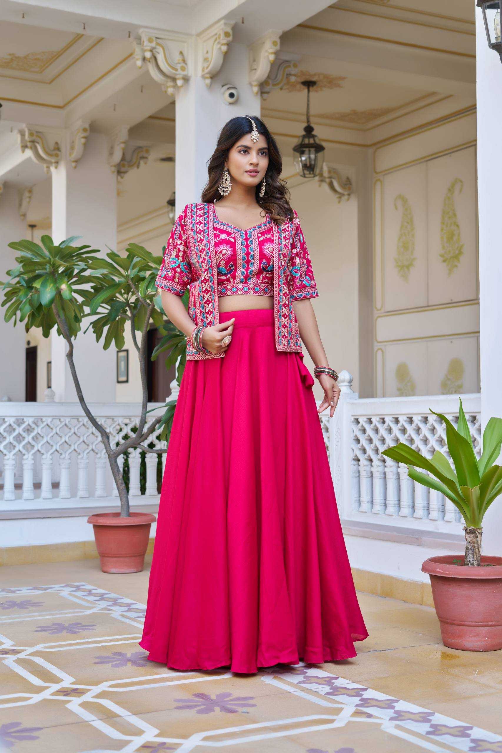 Ynf Vichitra Silk KESH498 142 Lehengas Wholesale Fancy Lehenga Celebrity Lehenga Jacket Style Lehenga Manufacturer- Kapda Export