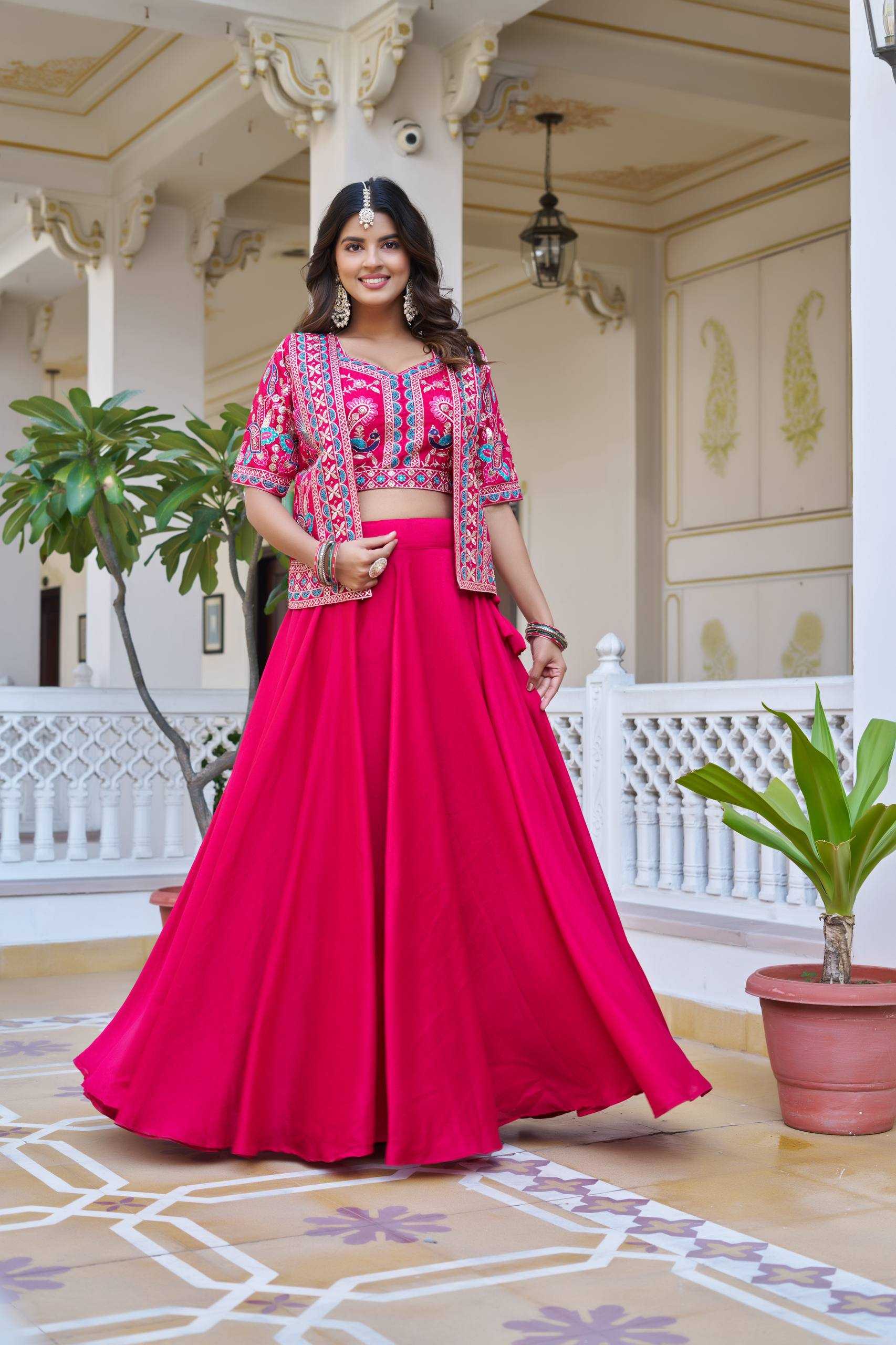 Ynf Vichitra Silk KESH498 142 Lehengas Wholesale Fancy Lehenga Celebrity Lehenga Jacket Style Lehenga Manufacturer- Kapda Export