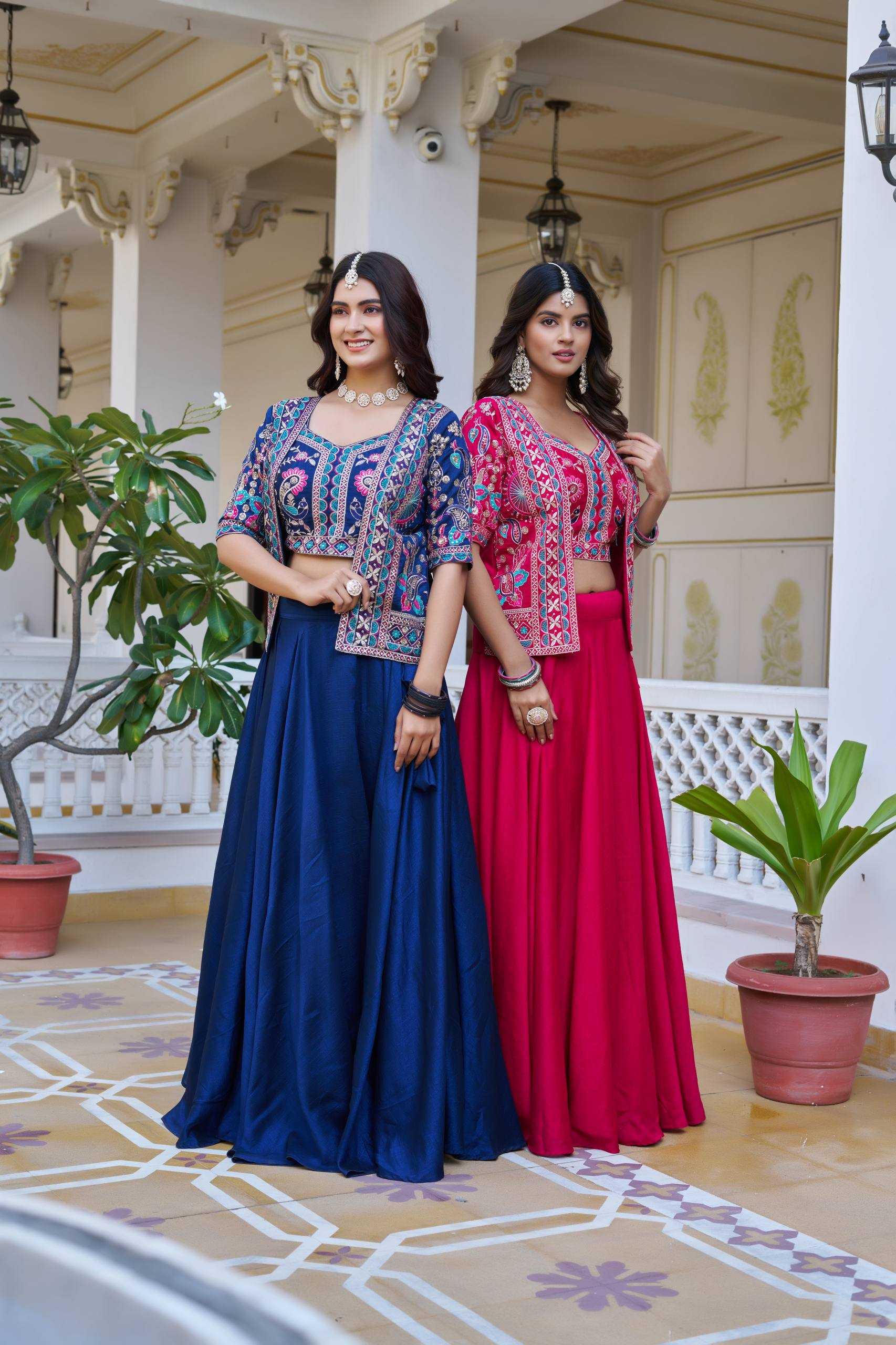 Ynf Vichitra Silk KESH498 142 Lehengas Wholesale Fancy Lehenga Celebrity Lehenga Jacket Style Lehenga Manufacturer- Kapda Export