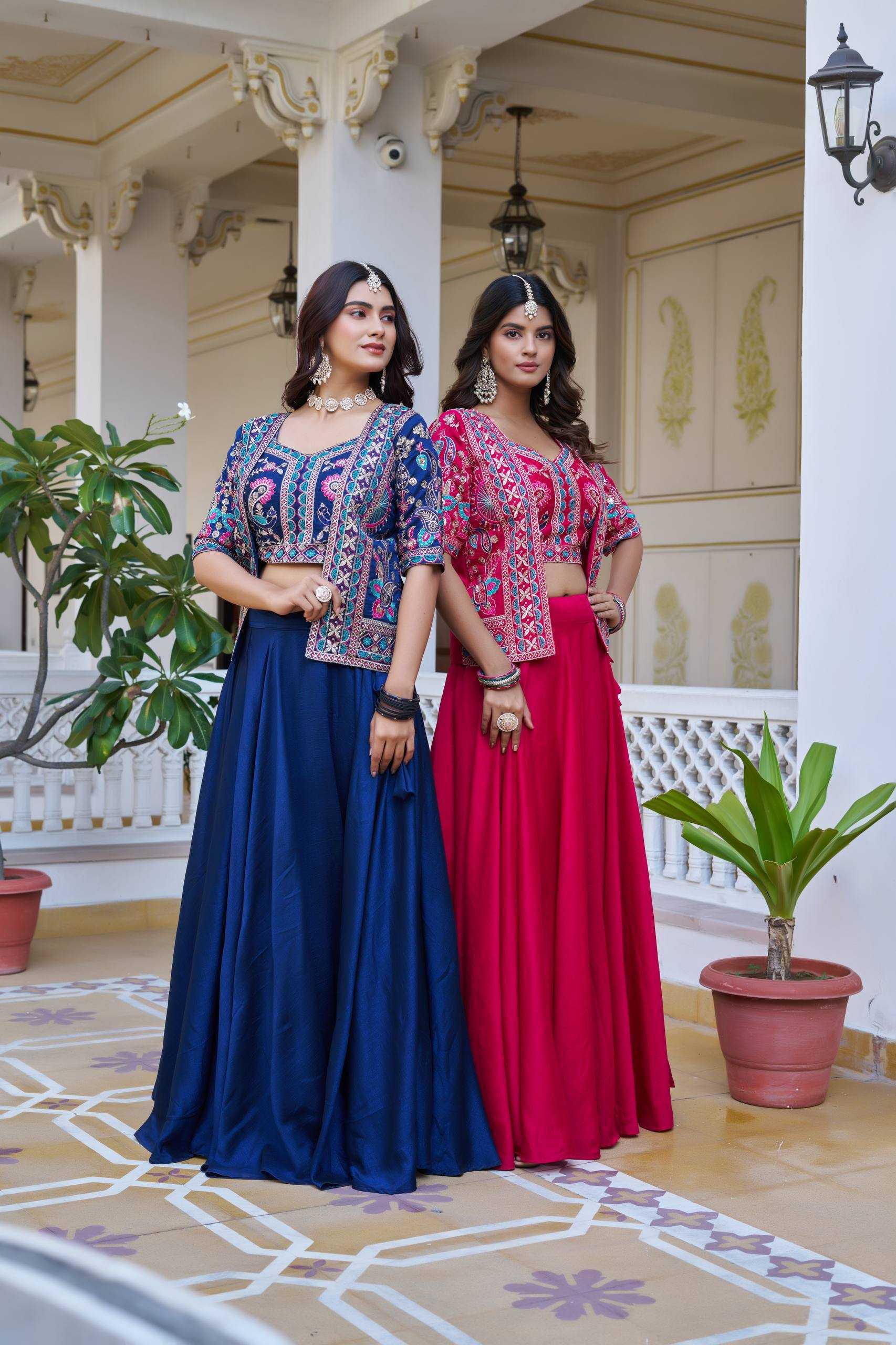 Ynf Vichitra Silk KESH498 142 Lehengas Wholesale Fancy Lehenga Celebrity Lehenga Jacket Style Lehenga Manufacturer- Kapda Export