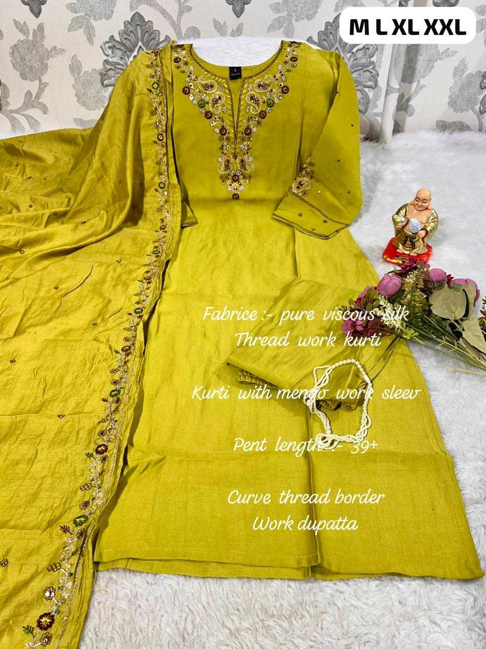 Ynf Viscose KESH594 SHOWROOM Kurti Wholesale Long Kurtis Embroidered Kurtis Full Sleeve Kurti Manufacturer- Kapda Export