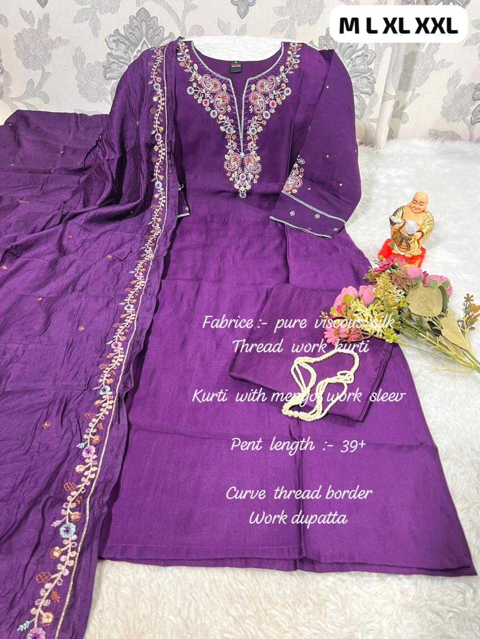 Ynf Viscose KESH594 SHOWROOM Kurti Wholesale Long Kurtis Embroidered Kurtis Full Sleeve Kurti Manufacturer- Kapda Export