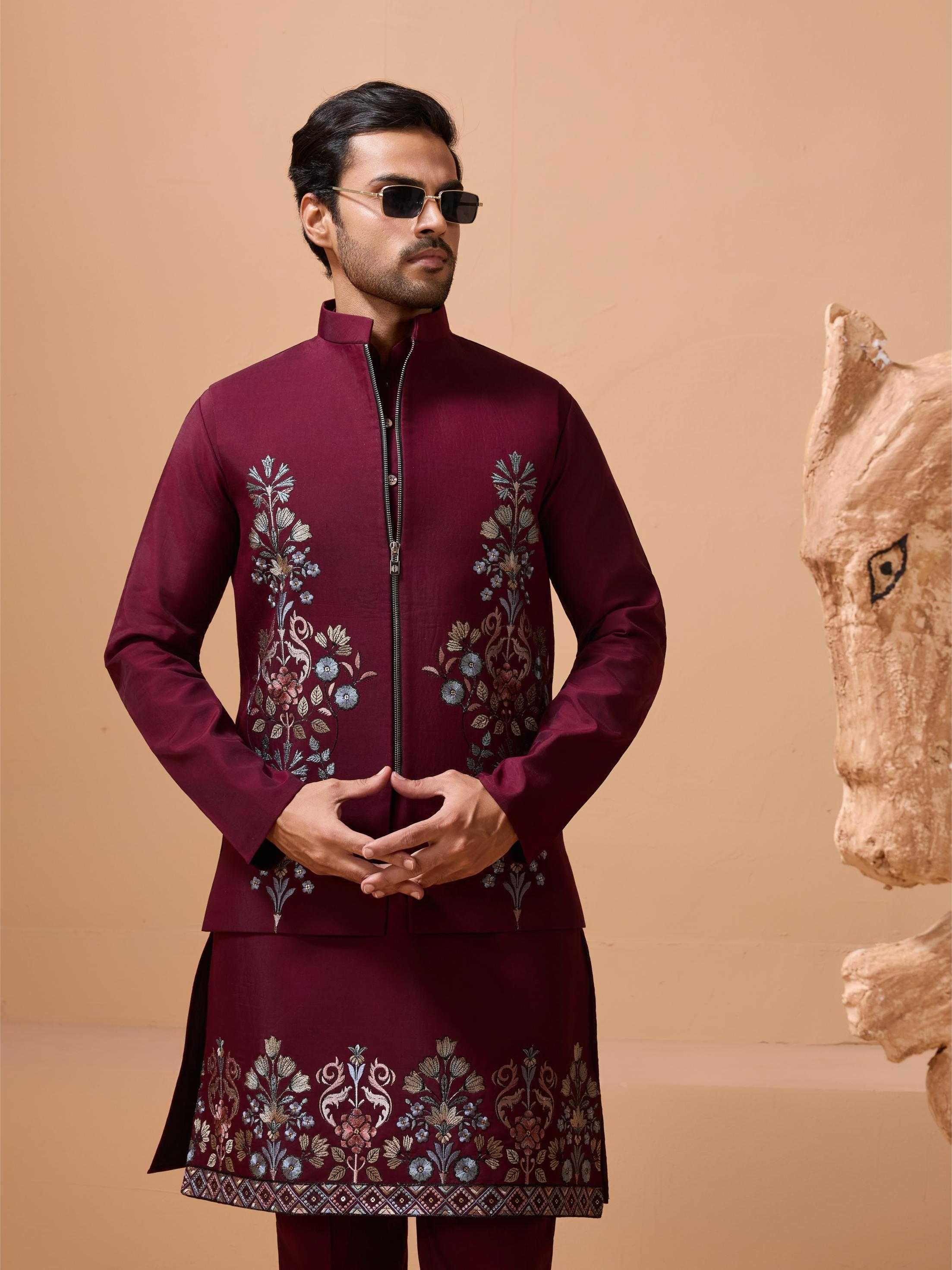 Ynf Viscose RIN202 21021 Mens Wear Wholesale Mens Kurta Pyjama Silk Kurta Men Wedding kurta Manufacturer- Kapda Export