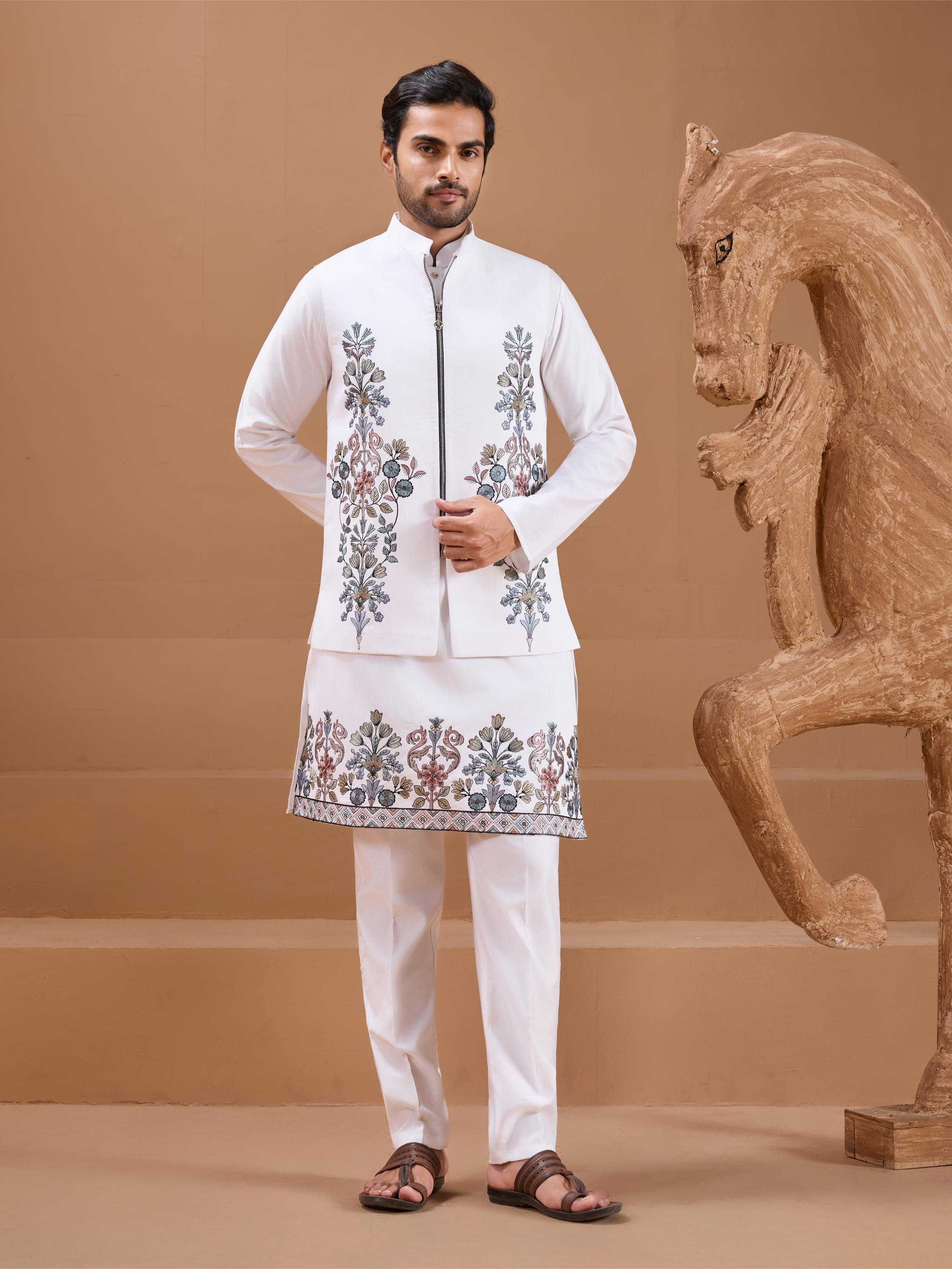 Ynf Viscose RIN202 21021 Mens Wear Wholesale Mens Kurta Pyjama Silk Kurta Men Wedding kurta Manufacturer- Kapda Export