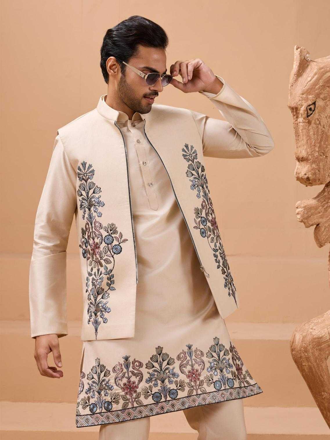 Ynf Viscose RIN202 21021 Mens Wear Wholesale Mens Kurta Pyjama Silk Kurta Men Wedding kurta Manufacturer- Kapda Export