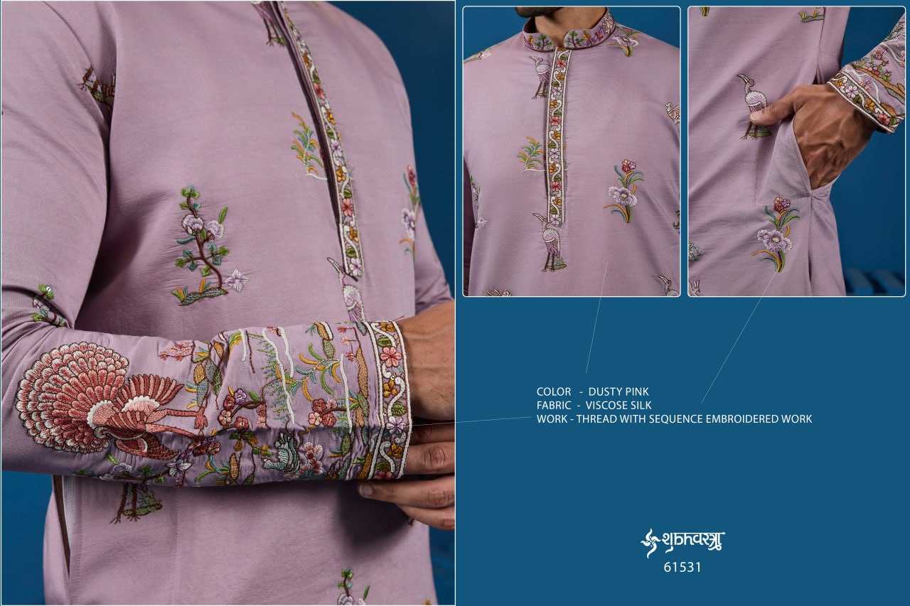 Ynf Viscose RIN202 SHUBHVASTRA VANTARA 61531 Mens Wear Festive Collections Wholesale Mens Kurta Pyjama Silk Kurta Embroidered Kurta Pajama Manufacturer- Kapda Export