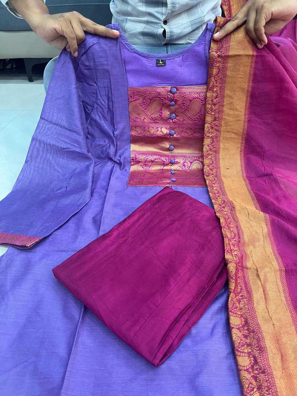 Ynf Banarasi Cotton KESH640 JENI Suits & Dresses Wholesale Designer Suits Silk Suits Long Kurti Suits Manufacturer- Kapda Export