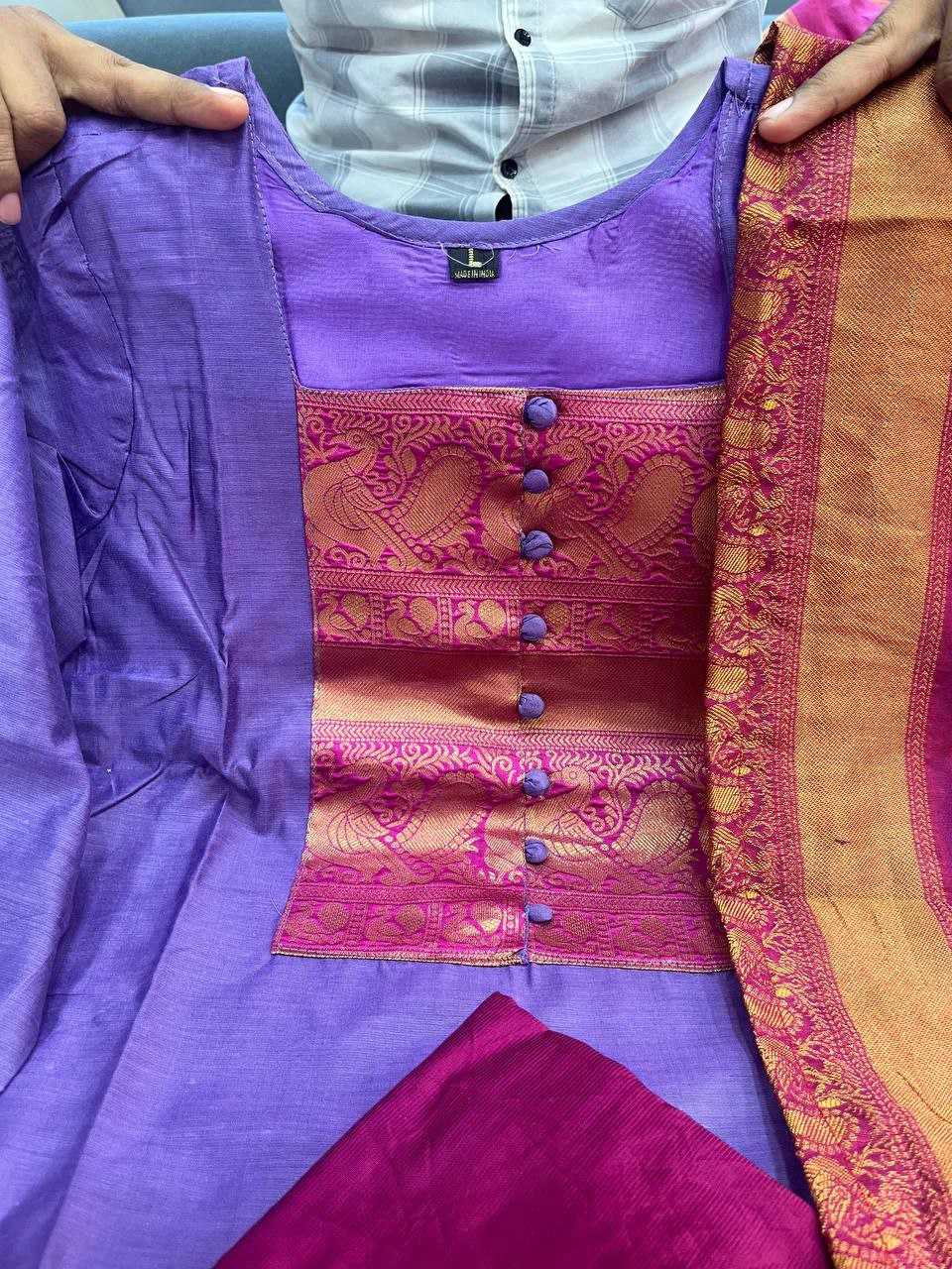 Ynf Banarasi Cotton KESH640 JENI Suits & Dresses Wholesale Designer Suits Silk Suits Long Kurti Suits Manufacturer- Kapda Export