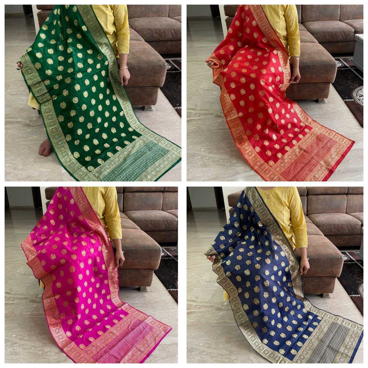 Ynf Banarasi Jacquard KESH482 Banarasiya Duppatas Festive Collections Wholesale Printed Duppata Manufacturer- Kapda Export