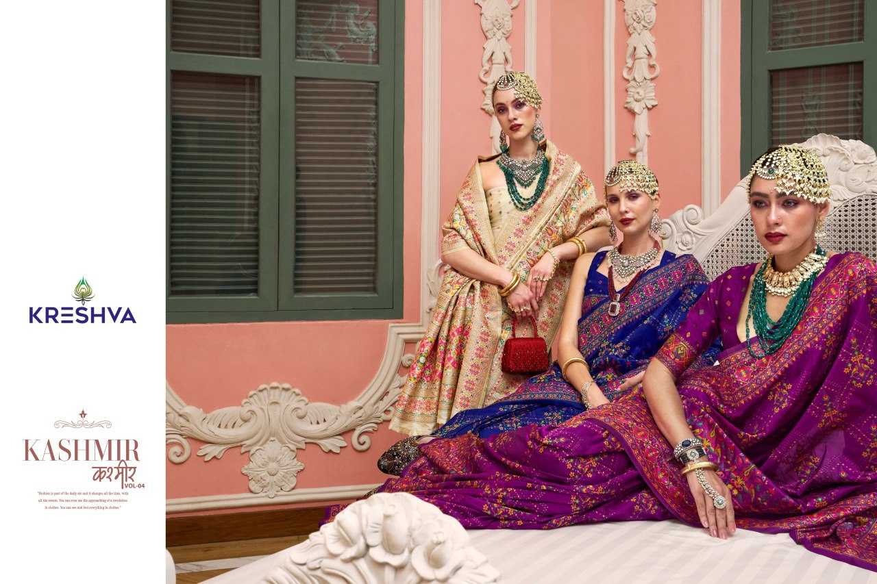 Ynf Banarasi Soft Silk KESH113 Kreshva Kashmir Vol-4 429 Silk Sarees Wholesale Banarasi Silk Sarees Heavy Silk Sarees Printed Silk Saree Manufacturer- Kapda Export