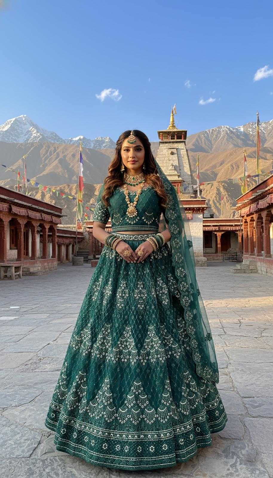 Ynf Butterfly Net KESH481 JARKAN Lehengas Wholesale Wedding Lehenga Bollywood Lehenga Choli Lehenga For Mehndi Manufacturer- Kapda Export