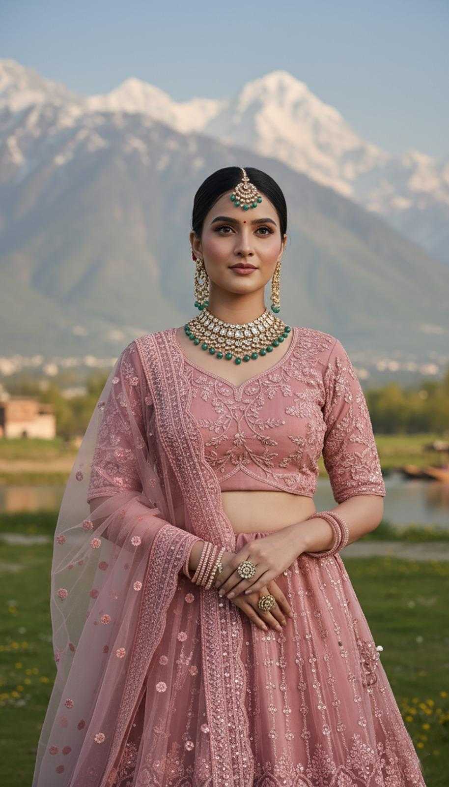 Ynf Butterfly Net KESH481 JARKAN Lehengas Wholesale Wedding Lehenga Bollywood Lehenga Choli Lehenga For Mehndi Manufacturer- Kapda Export