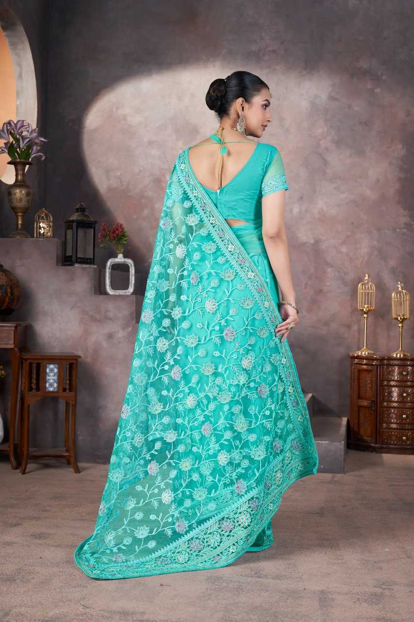 Ynf Butterfly Net KESH621 5100 Sarees Wholesale Fancy Sarees Ladies Sarees Sequence Sarees Embroidered Sarees Manufacturer- Kapda Export