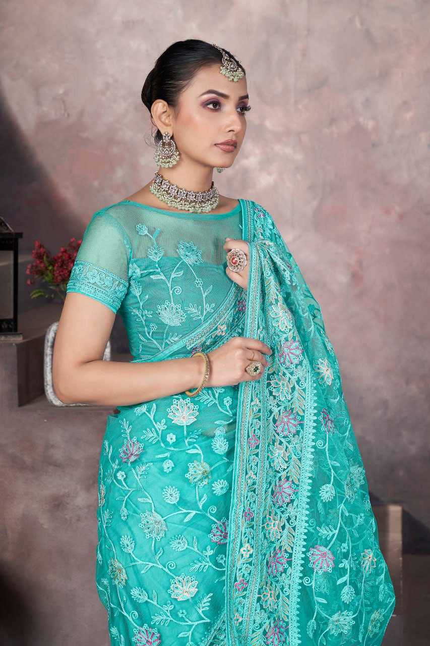 Ynf Butterfly Net KESH621 5100 Sarees Wholesale Fancy Sarees Ladies Sarees Sequence Sarees Embroidered Sarees Manufacturer- Kapda Export