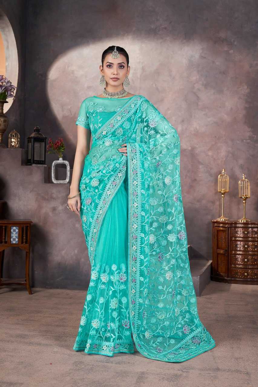 Ynf Butterfly Net KESH621 5100 Sarees Wholesale Fancy Sarees Ladies Sarees Sequence Sarees Embroidered Sarees Manufacturer- Kapda Export