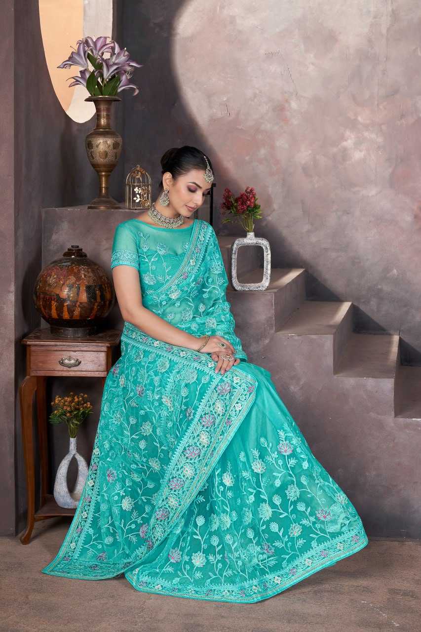 Ynf Butterfly Net KESH621 5100 Sarees Wholesale Fancy Sarees Ladies Sarees Sequence Sarees Embroidered Sarees Manufacturer- Kapda Export