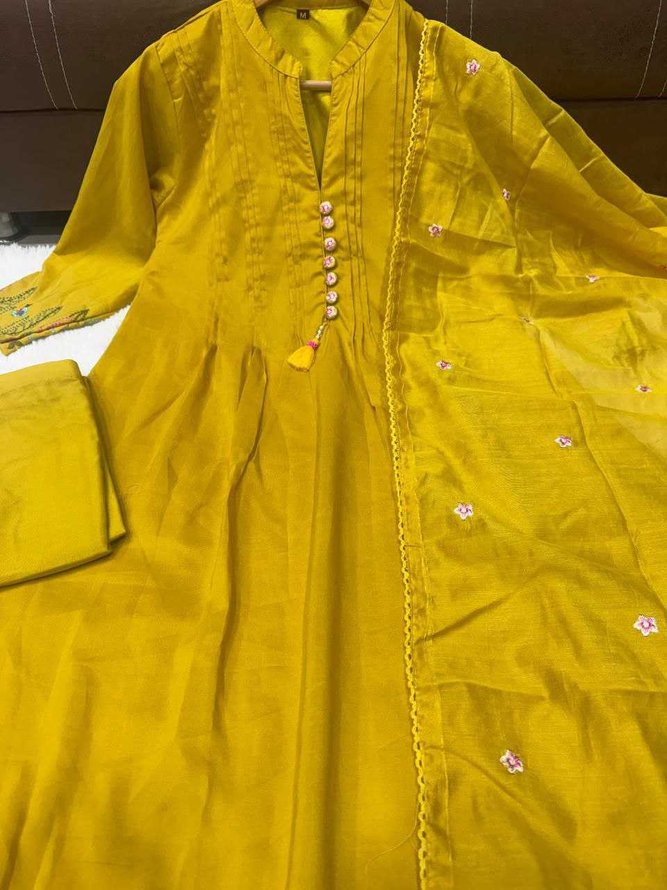 Ynf Chanderi Silk RIN217 355 Suits & Dresses Festive Collections Wholesale Chanderi Suit Embroidered Suits Gown Dresses Manufacturer- Kapda Export