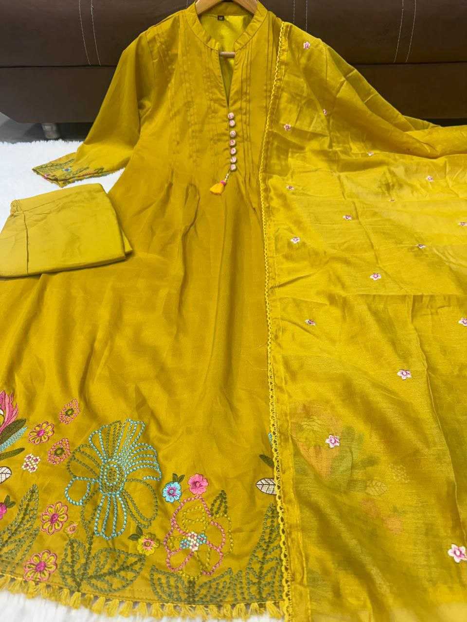 Ynf Chanderi Silk RIN217 355 Suits & Dresses Festive Collections Wholesale Chanderi Suit Embroidered Suits Gown Dresses Manufacturer- Kapda Export